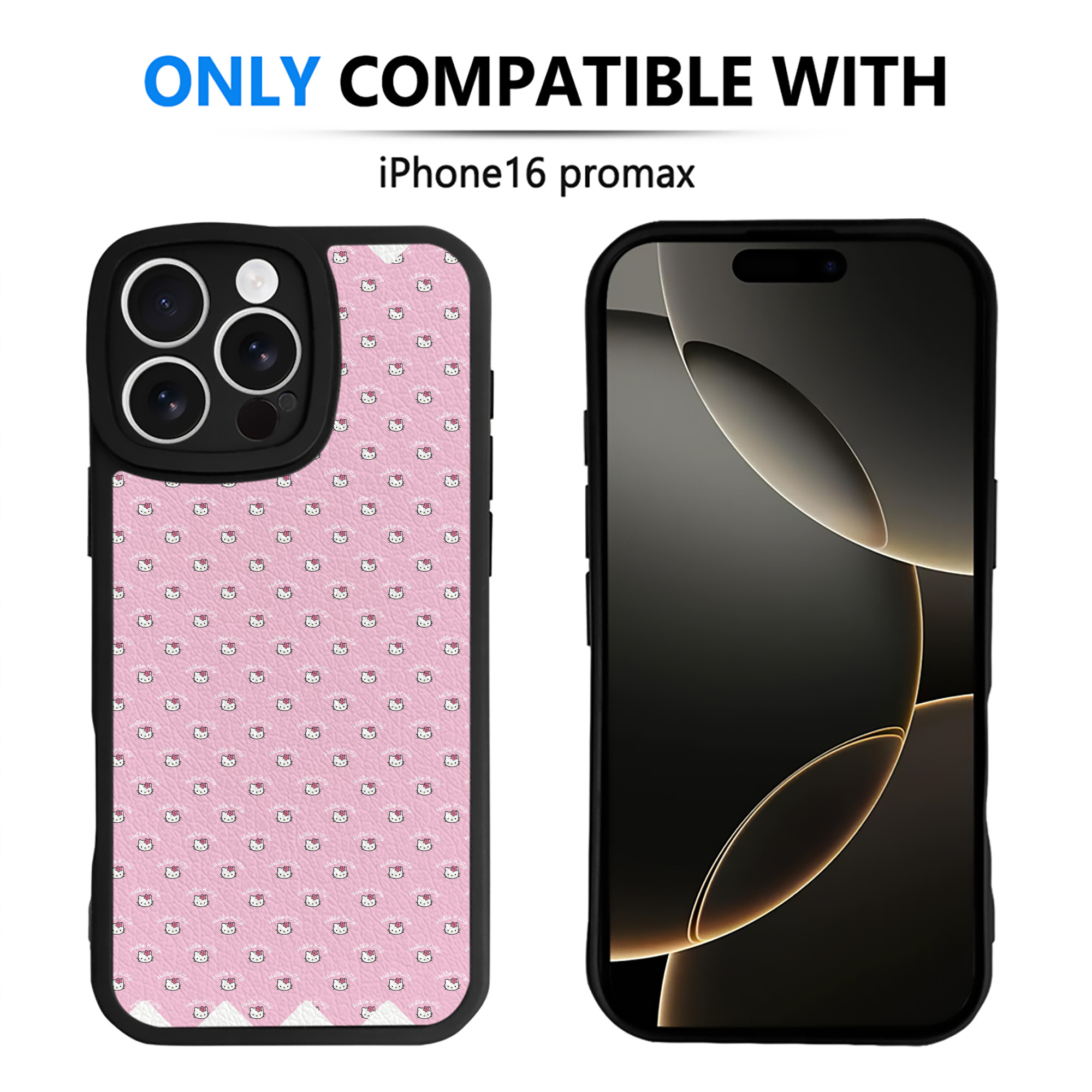 （画像用） Hello Kitty ハローキティ 【iPhone 16シリーズ対応】シリコンスマホケース（レザー調） 材質：シリコン